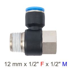 Pu Hose Fitting Tee 12mm X 1/2